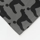 Black Standard Dog Silhouettes Patroon Fleece Deken (Hoek)