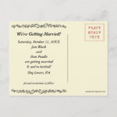 Black Standard Poedels Wedding Save the Date Aankondigingskaart (Achterkant)