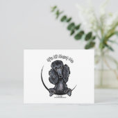 Black Standard Poodle IAAM Briefkaart (Staand voorkant)