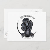 Black Standard Poodle IAAM Briefkaart (Voorkant / Achterkant)