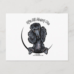 Black Standard Poodle IAAM Briefkaart