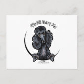 Black Standard Poodle IAAM Briefkaart (Voorkant)