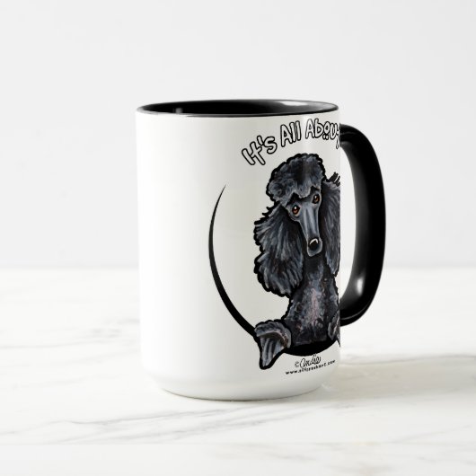 Black Standard Poodle IAAM Mok (Voorkant rechts)