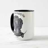 Black Standard Poodle IAAM Mok (Voorkant links)