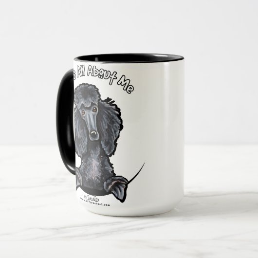 Black Standard Poodle IAAM Mok (Voorkant links)