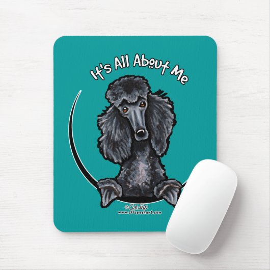 Black Standard Poodle IAAM Muismat (Met muis)