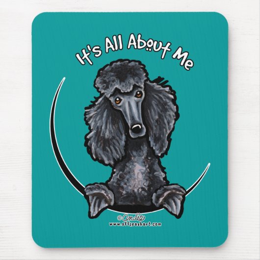 Black Standard Poodle IAAM Muismat (Voorkant)