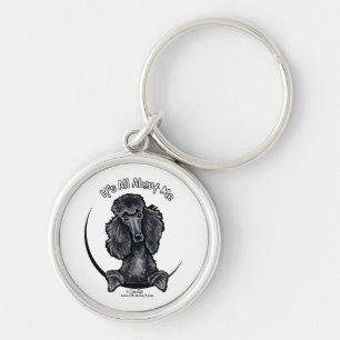Black Standard Poodle IAAM Sleutelhanger