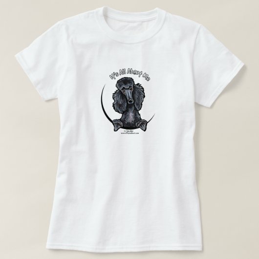 Black Standard Poodle IAAM T-shirt (Design voorkant)