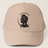 Black Standard Poodle IAAM Trucker Pet (Voorkant)