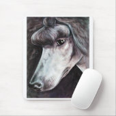 Black Standard Poodle Mousepad Muismat (Met muis)