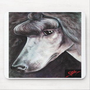 Black Standard Poodle Mousepad Muismat