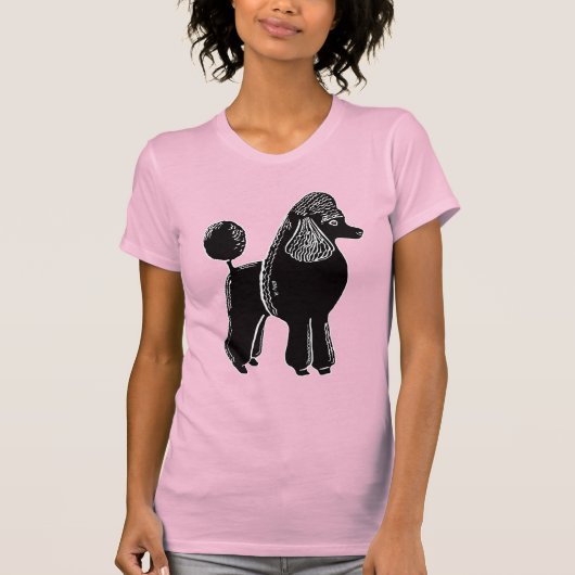 Black Standard Poodle Women's Scoop Neck T-Shirt (Voorkant)