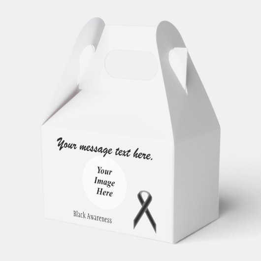 Black Standard Ribbon Sjabloon van Kenneth Yoncich Bedankdoosjes (Voorkant Zijde)