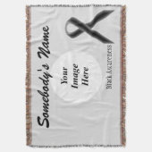 Black Standard Ribbon Sjabloon van Kenneth Yoncich Deken (Voorkant Verticaal)