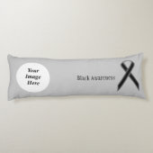 Black Standard Ribbon Sjabloon van Kenneth Yoncich Lichaamskussen (Achterkant)
