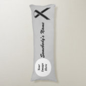 Black Standard Ribbon Sjabloon van Kenneth Yoncich Lichaamskussen (Voorkant Verticaal)