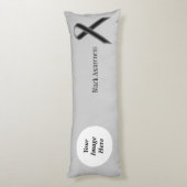 Black Standard Ribbon Sjabloon van Kenneth Yoncich Lichaamskussen (Achterkant (Verticaal))