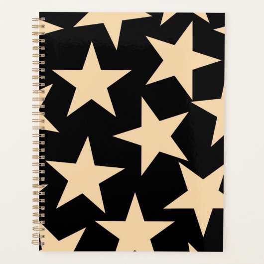 Black Star Celestial Elegant Kosmisch Schema Planner (Voorkant)