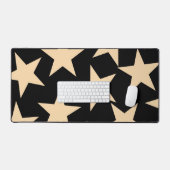 Black Star Celestial Stijlvol Galaxy-geïnspireerd Bureaumat (Keyboard & Muis)
