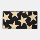Black Star Celestial Stijlvol Galaxy-geïnspireerd Bureaumat (Voorkant)