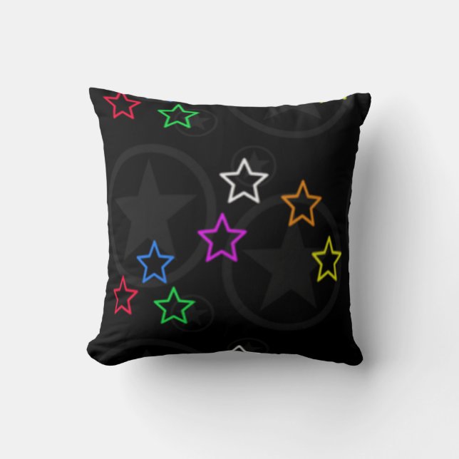 Black Star Pattern Pillow Kussen (Voorkant)