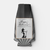 Black Starburst Witch Halloween Flesjeskoeler (Voorkant)