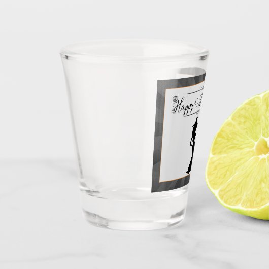 Black Starburst Witch Halloween Shot Glas (Links)