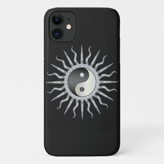 Black Starburst Yin Yang Case-Mate iPhone Case (Achterkant)