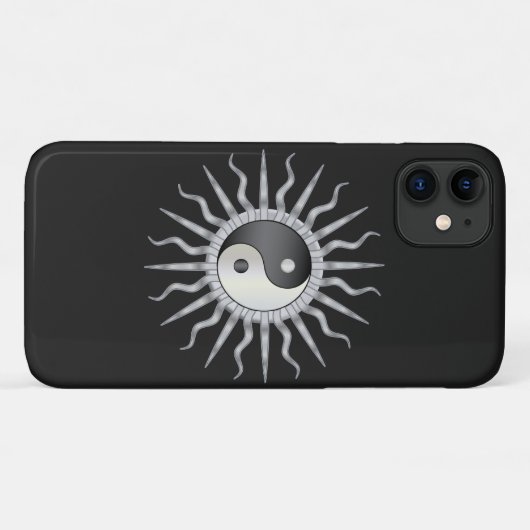 Black Starburst Yin Yang Case-Mate iPhone Case (Achterkant (horizontaal))