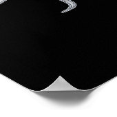 Black Starburst Yin Yang Poster (Hoek)