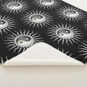 Black Starburst Yin Yang Sherpa Deken (3/4)
