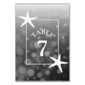 Black Starfish Beach bruiloft-kaart Kaart (Achterkant)