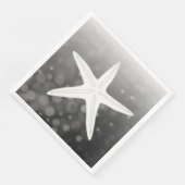 Black Starfish Beach Thed Wedding Napkins Servet (Hoek)