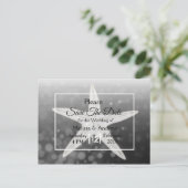 Black Starfish Beach Thleged Wedding Save the Date Aankondigingskaart (Staand voorkant)