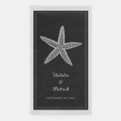 Black Starfish Bruiloft Servet (Voorkant)