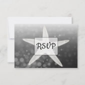 Black Starfish Oceanic Wedding RSVP-kaart RSVP Kaartje (Achterkant)