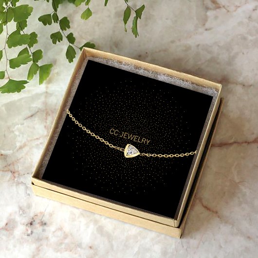 Black Starnight Jewerly Bracelet Display Vierkante Visitekaartje