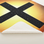 Black Starry Cross in Space Sherpa Blanket Sherpa Deken (3/4)