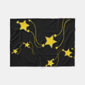Black Stars Blanket Fleece Deken (Voorkant (Horizontaal))