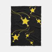 Black Stars Blanket Fleece Deken (Voorkant)
