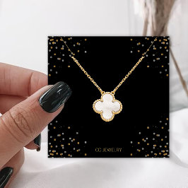 Black Stars Jewerly Ketting Display Vierkante Visitekaartje