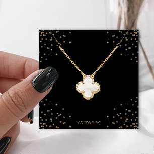 Black Stars Jewerly Ketting Display Vierkante Visitekaartje