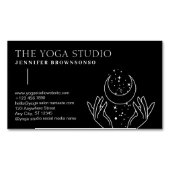 Black Stars Moon op handen Spiritueel Magnetisch Visitekaartje (Voorkant)