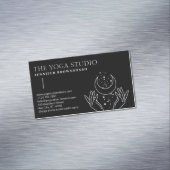 Black Stars Moon op handen Spiritueel Magnetisch Visitekaartje (Voorbeeld)