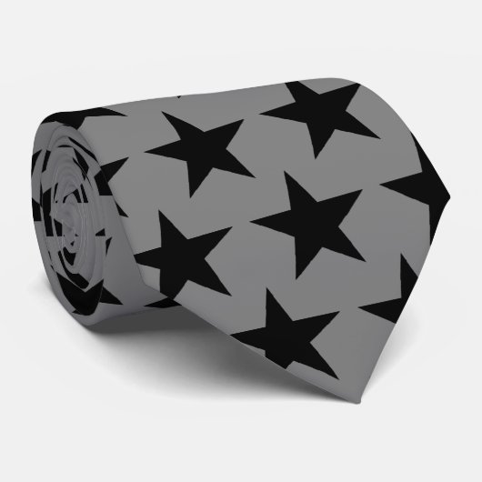 Black Stars Muster Stropdas (Opgerold)