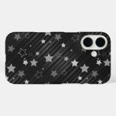 Black Stars Patroon Case-Mate iPhone Case (Achterkant (horizontaal))