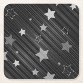 Black Stars Patroon Kartonnen Onderzetters (Voorkant)