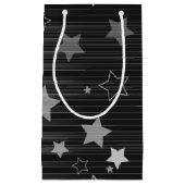 Black Stars Patroon Klein Cadeauzakje (Voorkant)