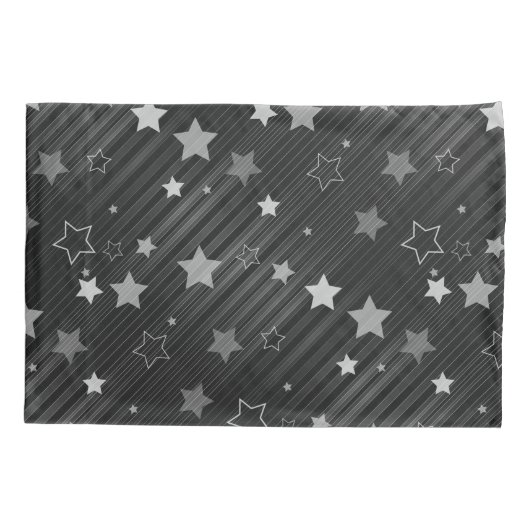 Black Stars Patroon Kussensloop (Achterkant-Links)